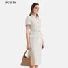 PORTS Women's 2025 S/S Elegant Lapel Mid-Length Dress