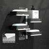 Rotary Soap Box Perforation Free Wall Mounted Drain Storage Rack Multifunction Dry Wet Separation Bathroom Organizer For Home