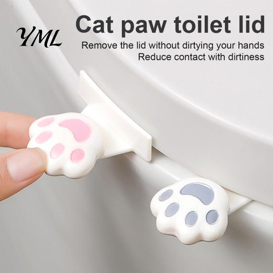 Hygienic Bathroom Tool 2PCS Toilet Lid Lifters, Non Contact Opener, Durable Moisture Resistant Handle ABS Seat Opening Tool, for Sanitary Hands