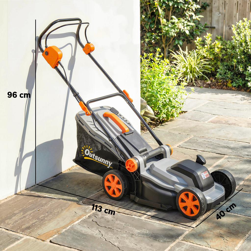 18V Cordless Lawnmower with 2 x 4Ah Batteries 34cm Cutting Width
