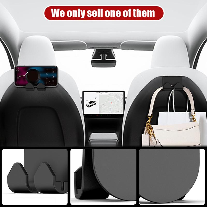 1pc Car Seat Back Umbrella Hook Car Headrest Storage Hook Car Hanger Storage Organizer Hook Auto Accessories For Tesla Model 3 Y