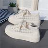 White Shoes Women's Mesh Breathable Hollow-out Summer Versatile New Platform Canvas Board Shoes Ins