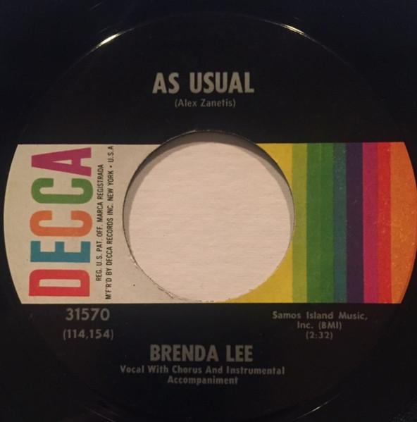 7inch Record BRENDA LEE - As Usual 31570 Decca 1963 US Rock Used