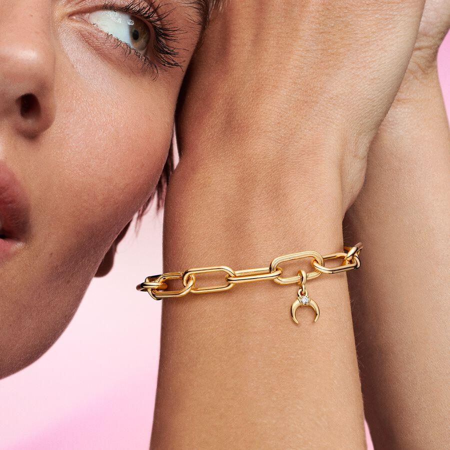 Подходит к оригинальному браслету Серия Mini Dangle Me Медный Me Цепочка Сердца Мини Красное Сердце-Формы Циркониевый Шарм Брелок