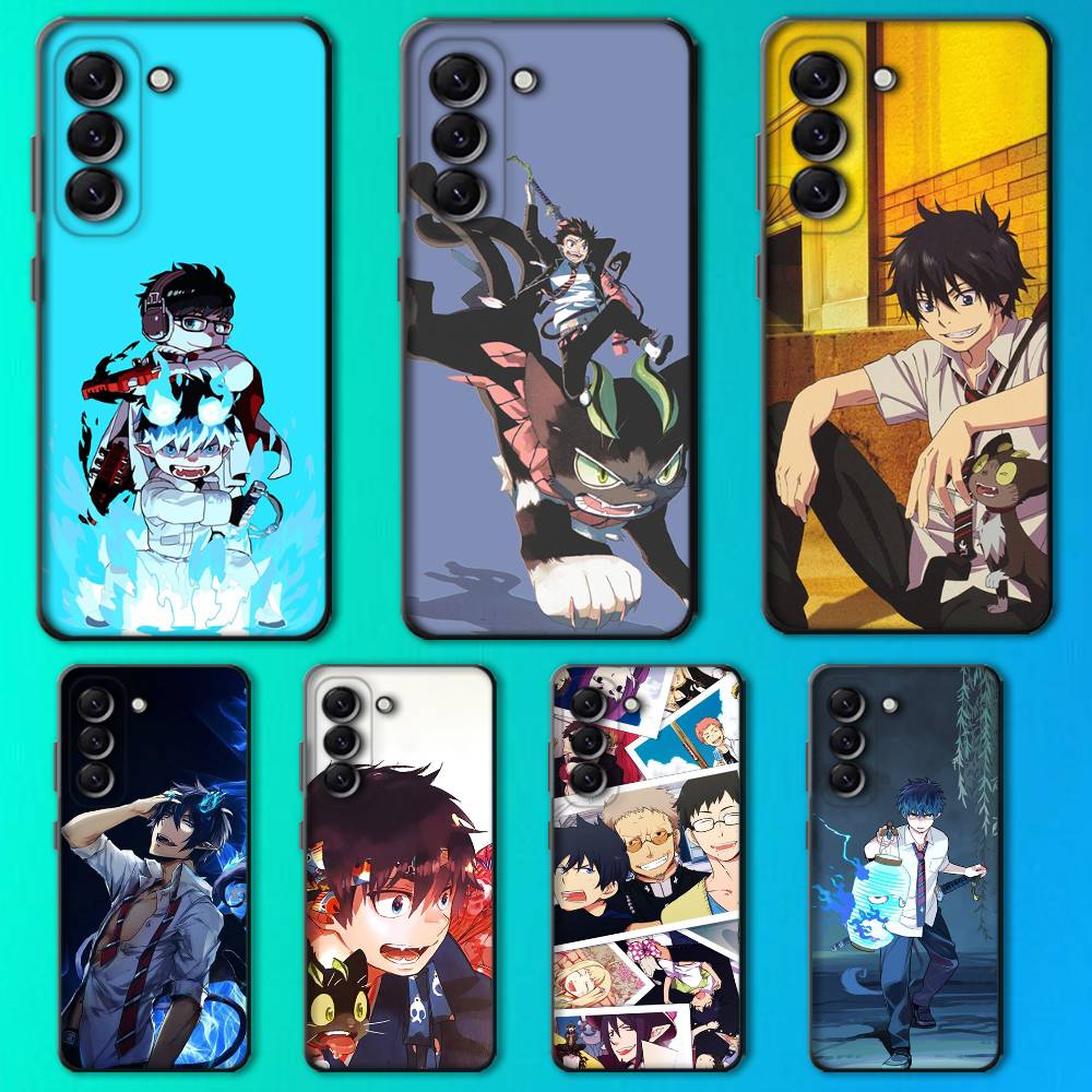 Anime Blue Exorcist Phone Case For Samsung Galaxy A13,A21s,A22,A31,A32,A52,A53,A71,A80,Soft Black Shell
