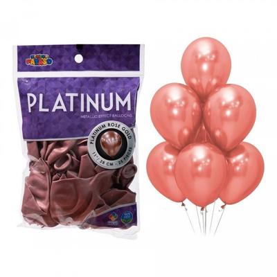 Платиновые латексные металлические шары Globos Payaso (Упаковка из 100 шт.)
