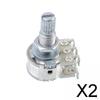 2x Double Balance Duplex Balanced Potentiometer Guitar Parts Knurled Stalk Accessory Volume Control