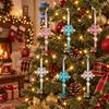 6Pcs DIY Christmas Icicle Pendants Transparent Xmas Tree Hanging Pendant  New Year Decor