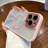 Чехол Aurora Laser Magnetic Clear Case для iPhone 15 14 Plus 13 11 12 Pro Max для беспроводной зарядки Magsafe с рисунком CD, прозрачный чехол