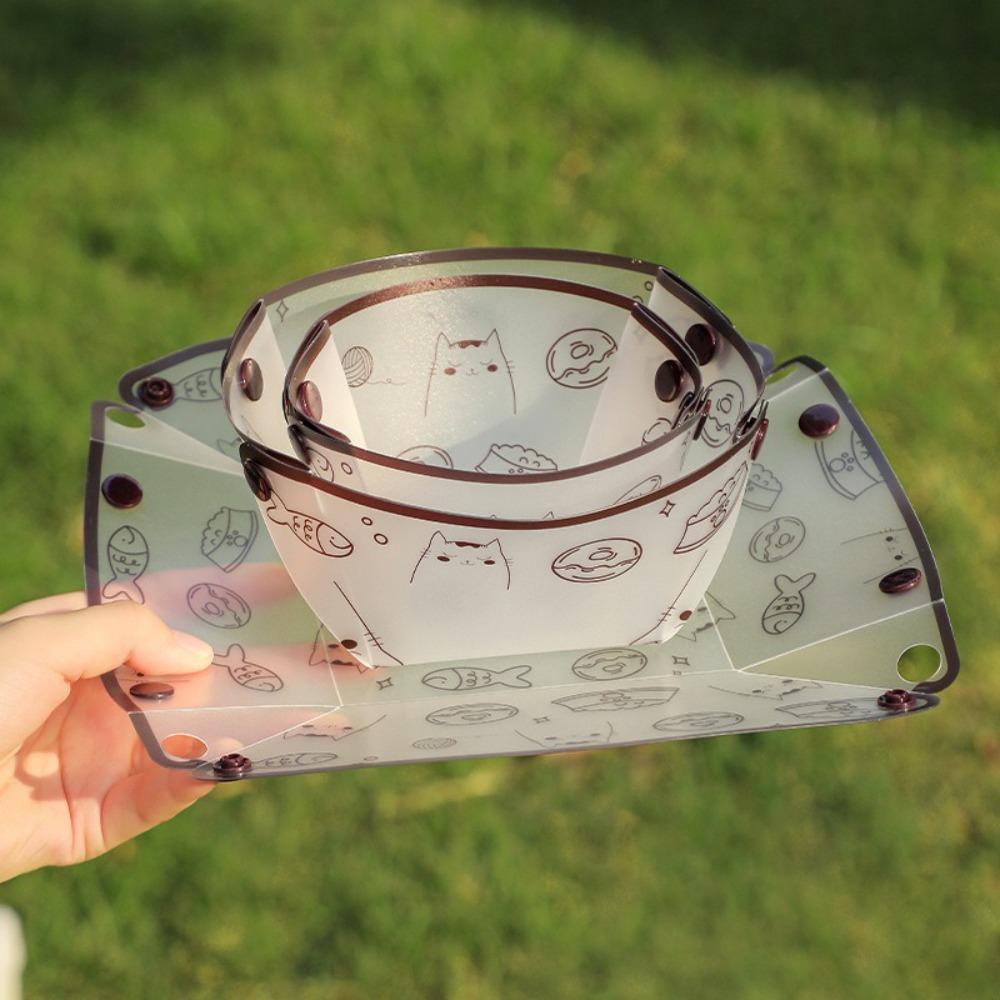 Foldable Camping Tableware PP Folding Tableware Portable Travel Dishware  Outdoor Accessories