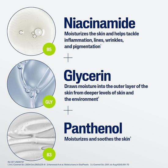 Cetaphil Средство для умывания лица Cetaphil, нежное очищающее средство для сухой, нормальной и чувствительной кожи - 250 мл | Ниацинамид, витамин B5 | Не содержит парабенов и сульфатов