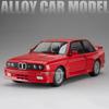 Scale 1:24 M3 M4 Toy Car Model Alloy Diecast Rubber Tires Doors Opened Miniature Light Sound Vehicles Models Kids Holiday Gifts