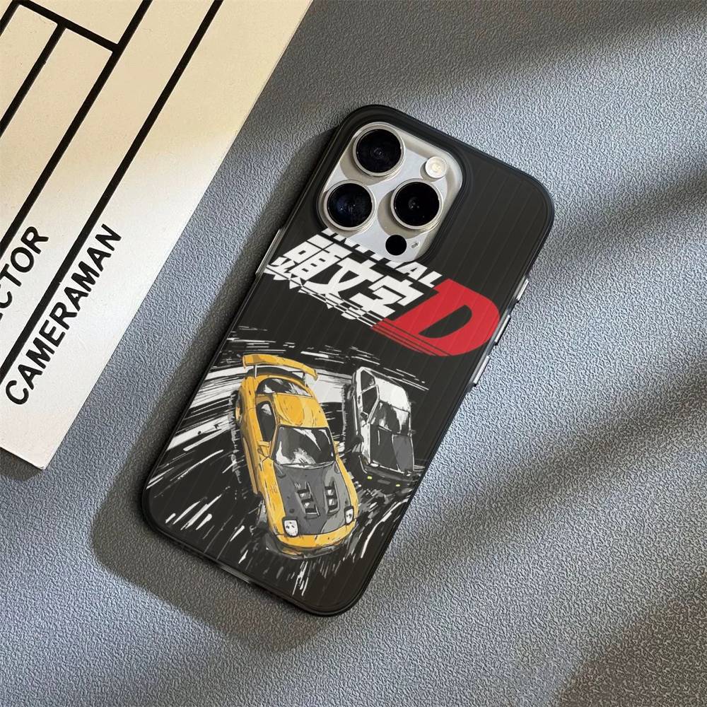 Гонки Аниме Initial D Для IPhone 16 15 11 12 13 14 17 Pro Max PLUS Pro Мягкий Гофрированный Силиконовый Задний Чехол для Телефона