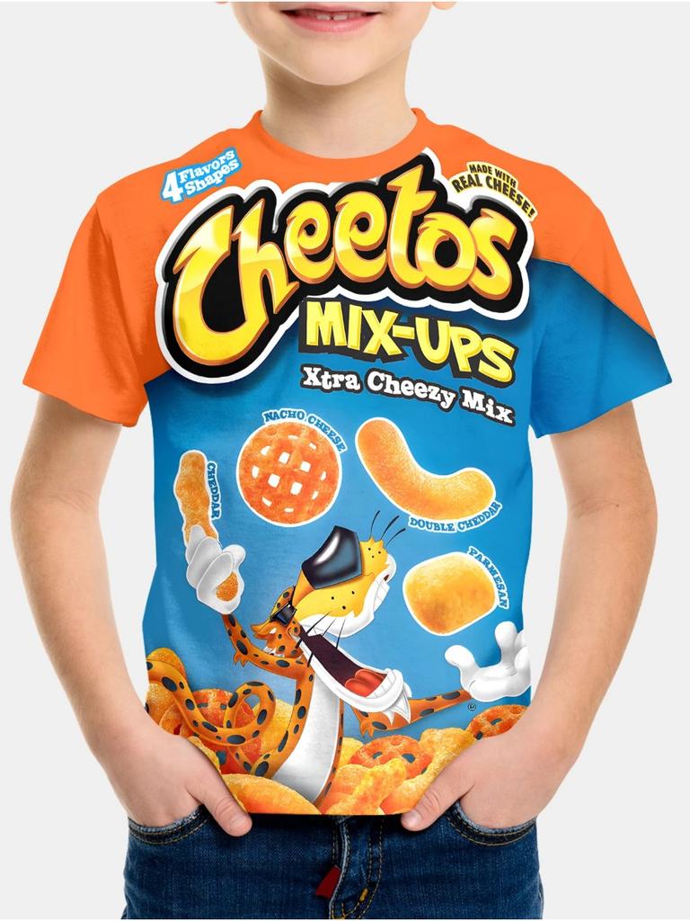 Модная детская футболка с 3D-печатью, круглый вырез, короткий рукав, для мальчиков и девочек, повседневные топы для детей