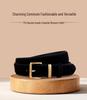 Women's Matte Suede Genuine Leather Belt for Autumn and Winter - Fashionable Decorative Jeans Waistband.