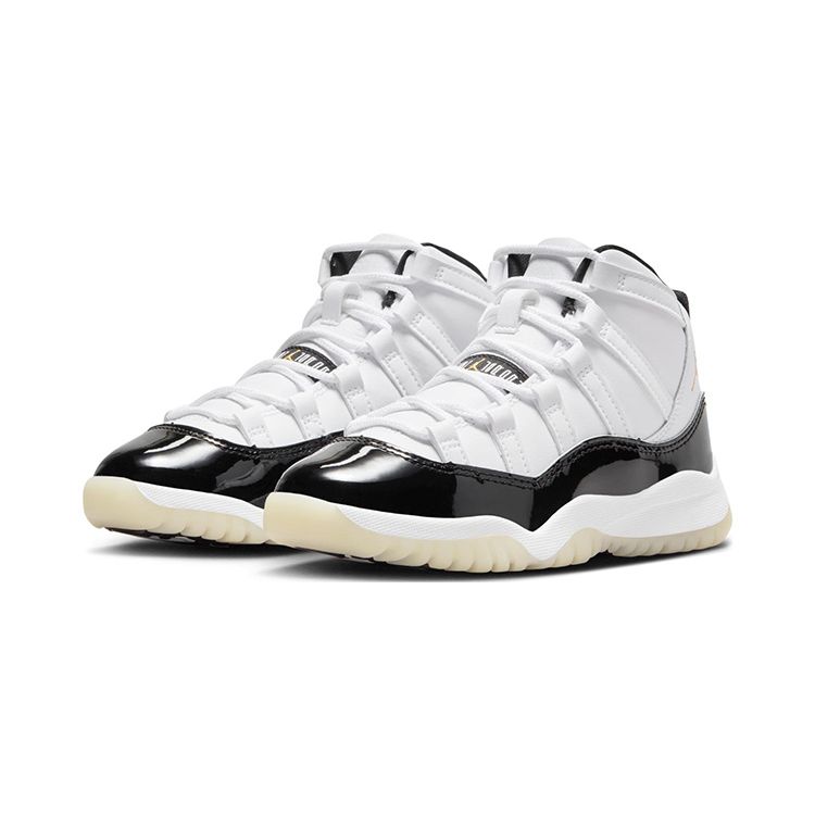 Детские кроссовки Air Jordan 11 Retro PS Gratitude / Defining Moments Белый Черный Металлик-Золотой 378039-170