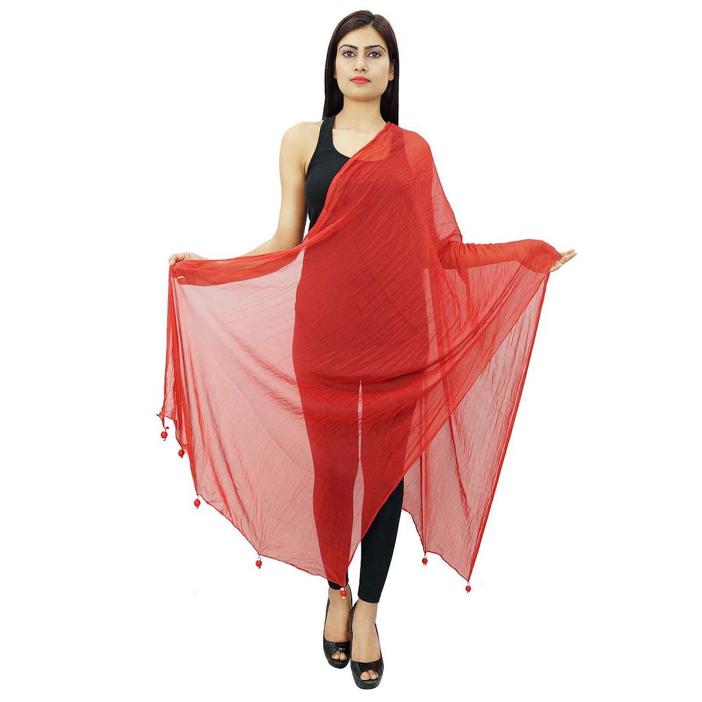 Длинный палантин из шифоновой смеси Dupatta Neck Wrap Женщины носят индийские шарфы Chunni