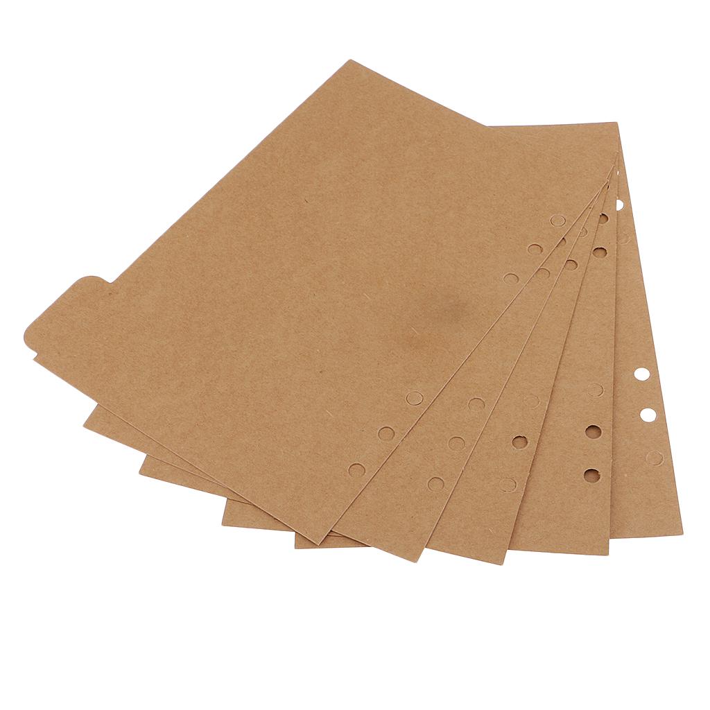 5 pieces of power tabett paper planner notebook divider index page with 6 holes