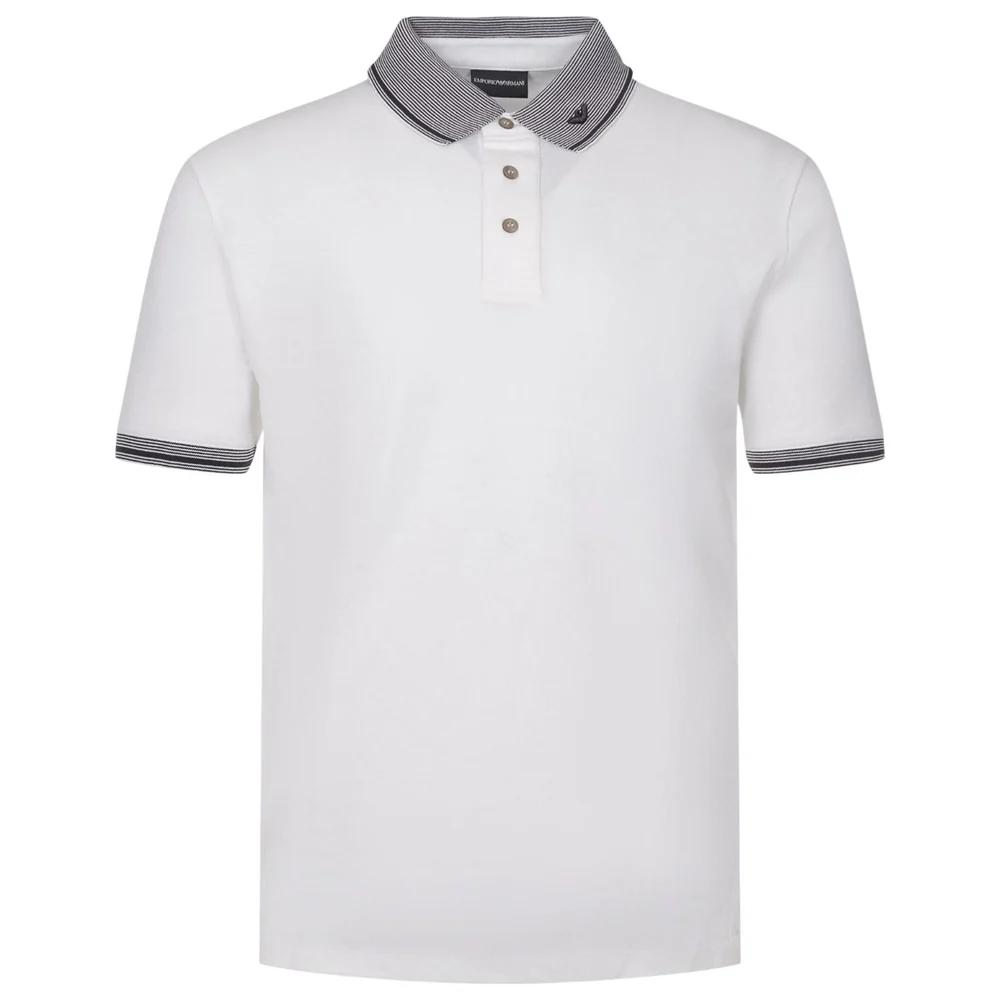 EMPORIO ARMANI Piped Collar Piqué Polo Shirt EM000852-AF12955-F0067