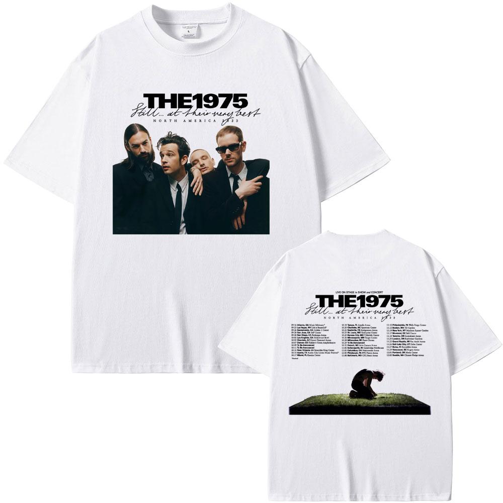 Альтернативная рок-группа The 1975 Все еще на пике формы Тур по Северной Америке Футболка Унисекс Повседневная Хлопок Винтажные Футболки Топы