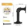 Metal Floating Shelf Brackets Black Coated Wall Shelf Support Accessories Pipe Shelf Bracket