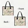 Boho Leaf Pattern Casual Tote Bag Stylish Daily Use Portable Lightweight Shoulder Bag for Women Shopping Outdoor Commute