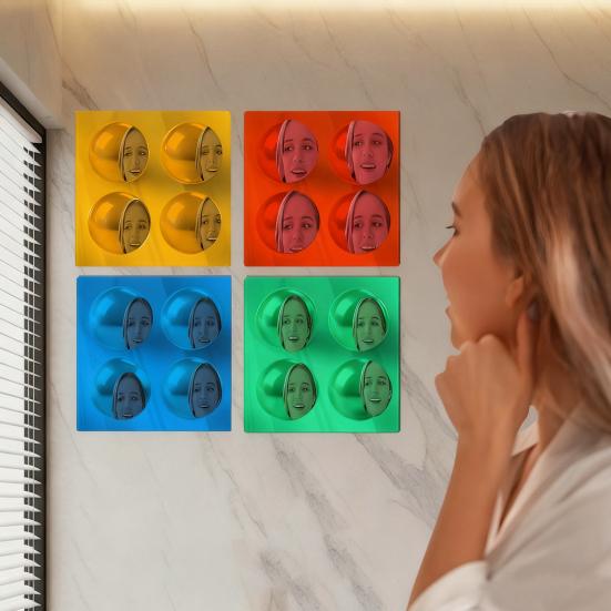 Зеркало-пузырь Акриловое сенсорное настенное зеркало для малышей Безопасный небьющийся дизайн Развивает зрительно-моторные навыки Интерактивная сенсорная игрушка