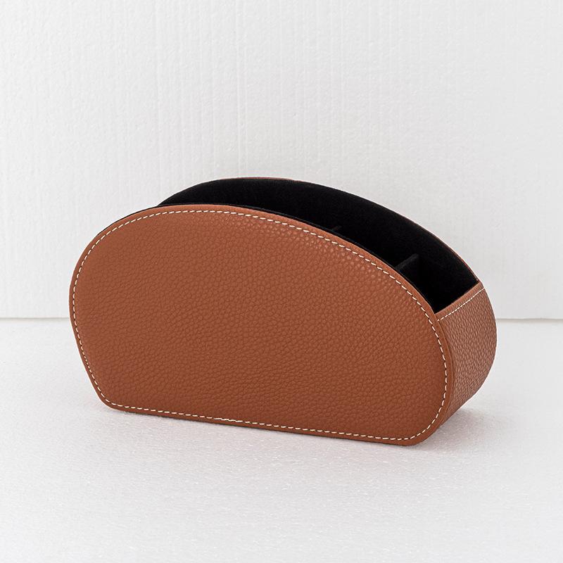 Remote Control Desktop Organizer Desktop Organizer PU Leather Cosmetic Five Compartments Organizer Box