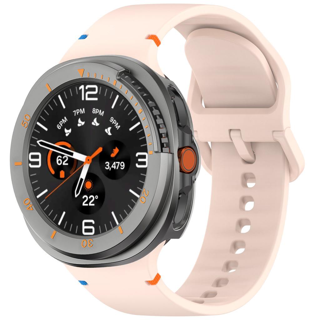 Case+ Band For Samsung Galaxy Watch 8 Classic 46mm Silicone Bracelet Strap Hard PC Bumper For Galaxy Watch 8 Classic NO Glass