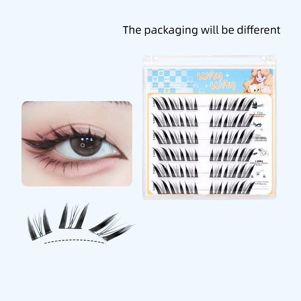 Самоклеящиеся накладные ресницы для макияжа, пучки накладных ресниц, наращивание ресниц