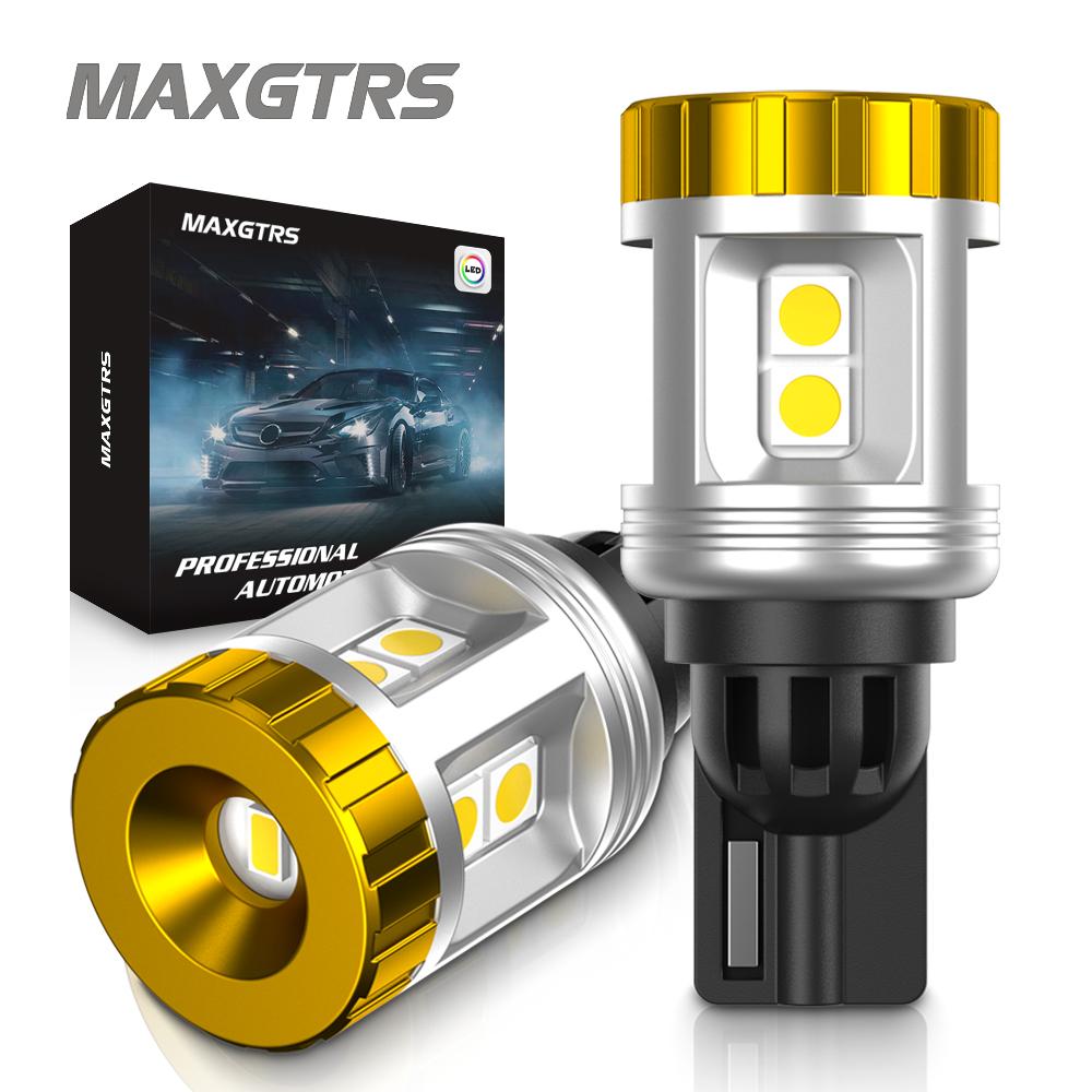 MAXGTRS 2 шт. 2000 лм T15 W16W Светодиодная лампа T16 Canbus 912 921 Лампа заднего хода автомобиля Высокомощная Белая лампа заднего хода автомобиля