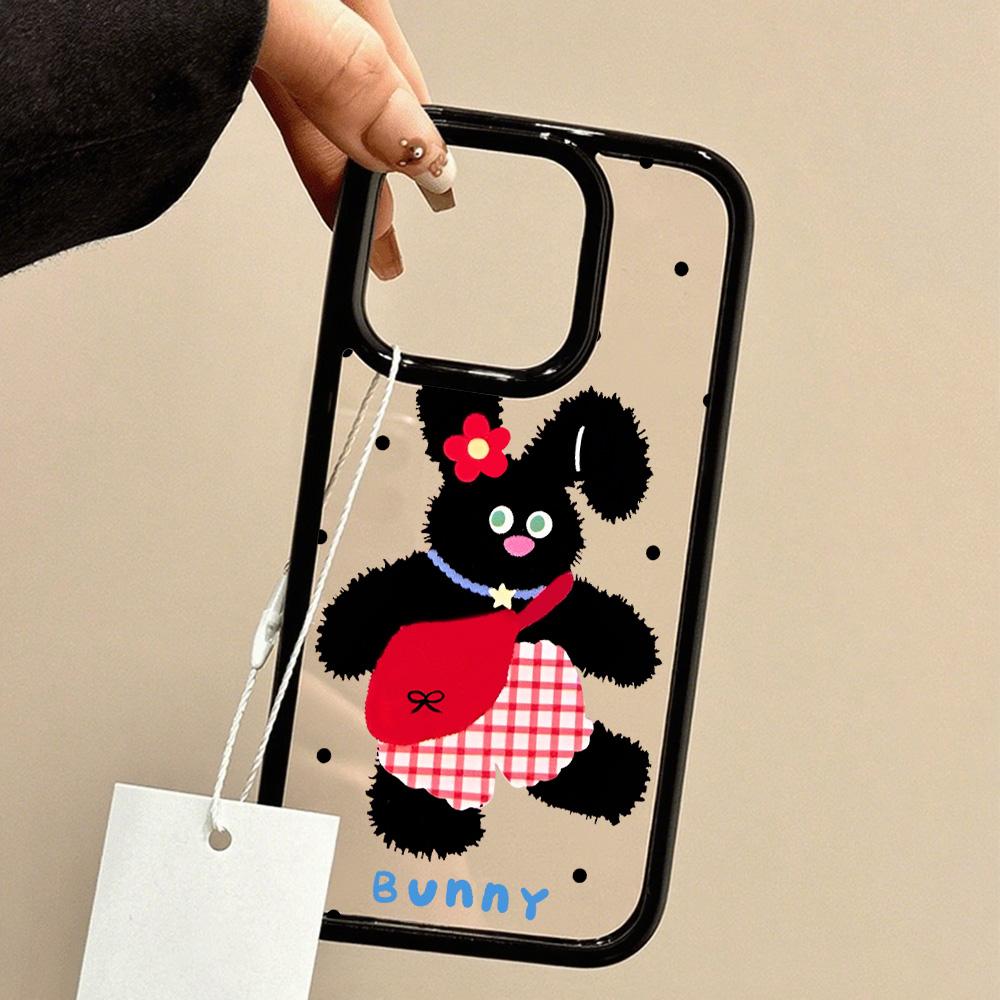Чехол с кроликом для iPhone 11 12 13 iPhone 13 14 15 Pro 15 16 Pro Max Samsung A15 A16 A25 A26 A55 A56 S25 S24 S22 S23