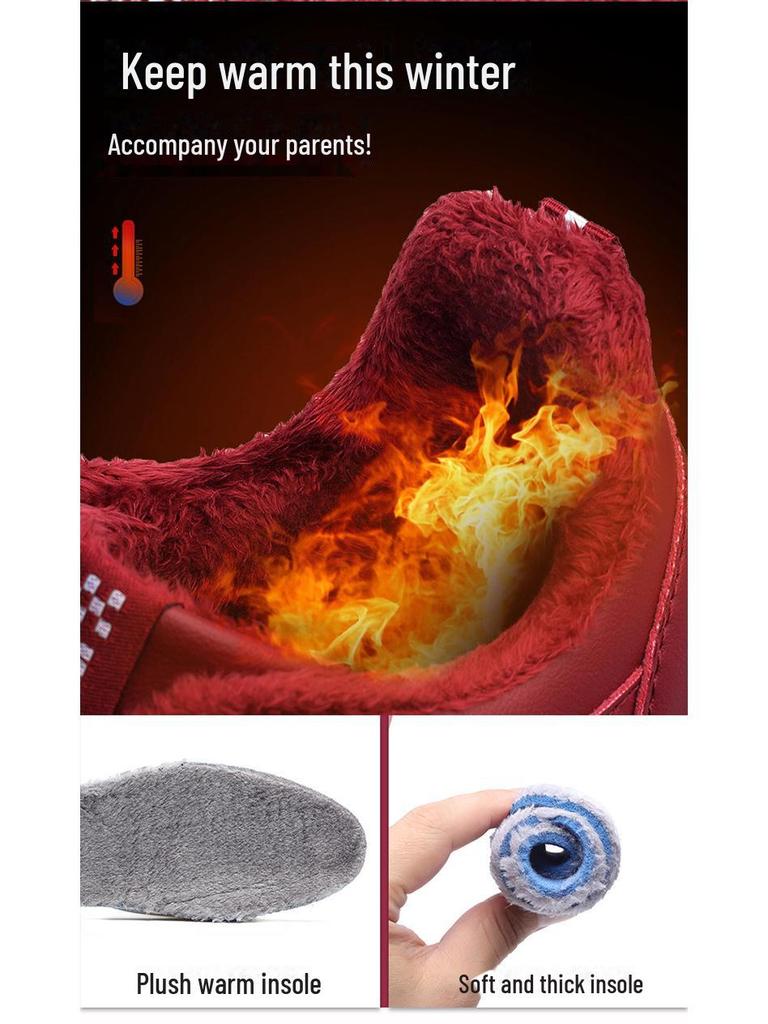 Мужские и женские зимние нескользящие полуботинки для ходьбы — толстые, теплые, с бархатной подкладкой, MX2066