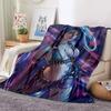 Cartoon Blanket Rage Laurie Jinx  Flannel Warmth Soft Plush Sofa Bed Throw  Comfort Winter  for Girl