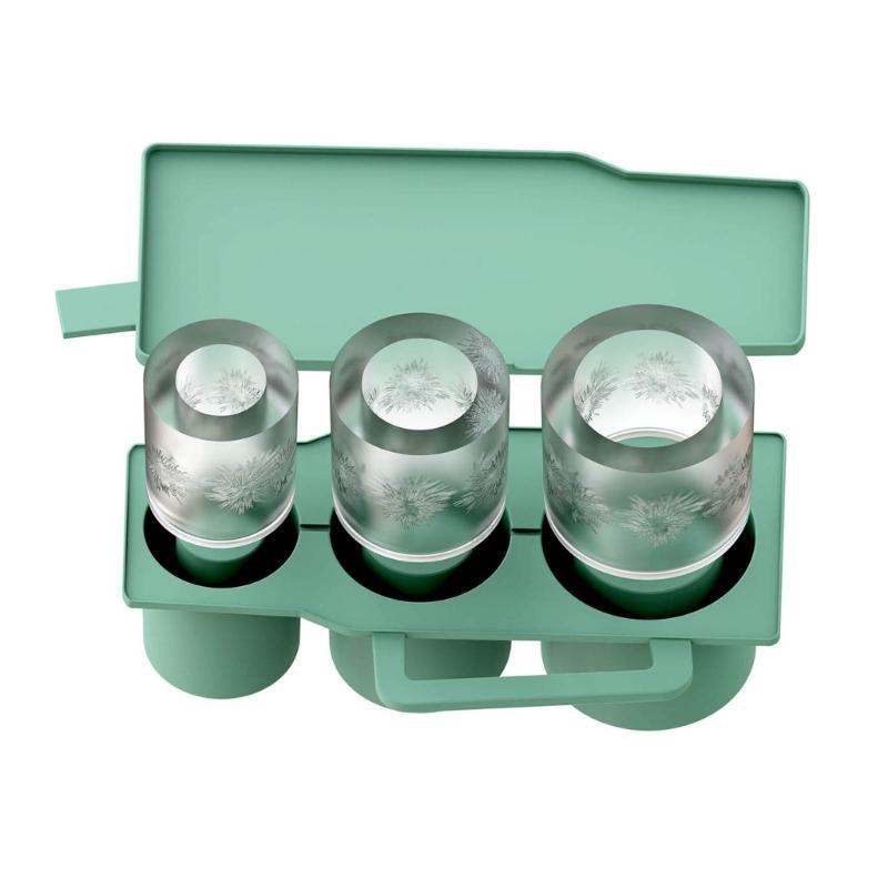 Cylinders Ice Tray Mold with Lid Practical Ice Maker for Insulated Drinkware