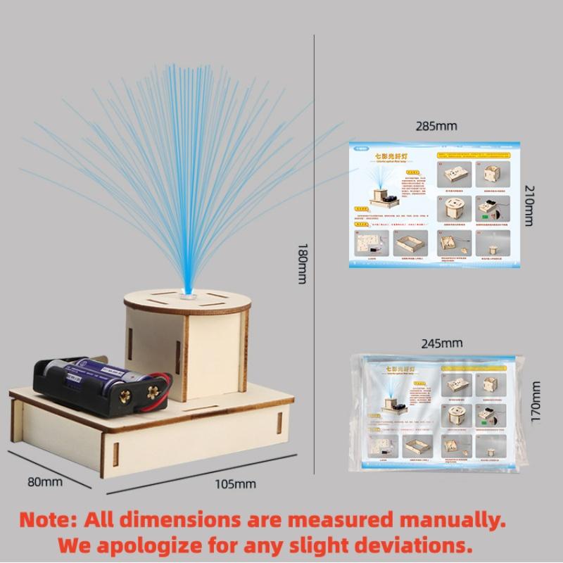 Набор для сборки цветной оптоволоконной лампы своими руками, STEAM-игрушки, креативный научный эксперимент, игрушка-пазл ручной работы, мелкосерийное изобретение для детей