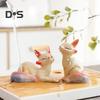 Tea Pet Color Changing Fox Resin Handcrafted Lucky Feng Shui Decoration with Hot Water Good Luck Symbol Teatable Teahouse Ornament