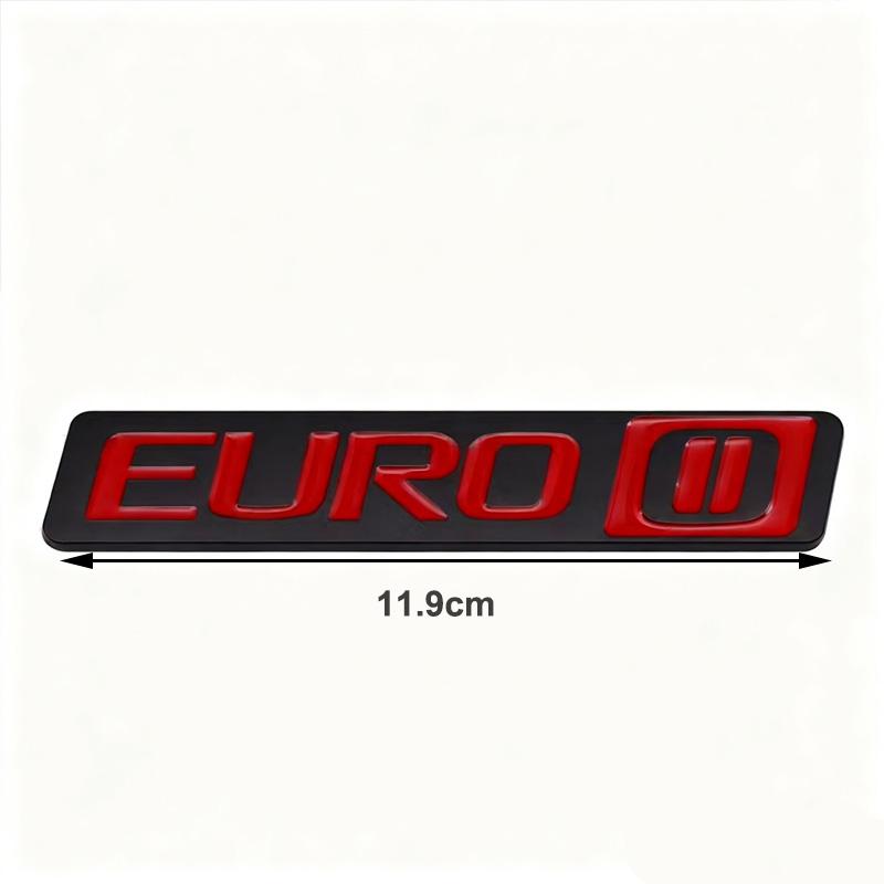 3D Metal EURO6 Car Trunk Emission Label Sticker For Decorative Accessories