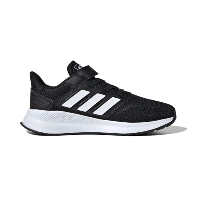 Adidas Neo Runfalcon Comfortable Versatile Non-Slip Durable Low-Top Running Shoes Kids Sneakers Black White EG1583