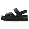 Zebrilus Voss II На одной лямке Открытый носок Плоская подошва Кожаные Спортивные Сандалии Женские Сандалии Черный 26799001