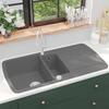VidaXL Kitchen Sink In Granite Double Bowl Grey Kitchen Decor Home 142947