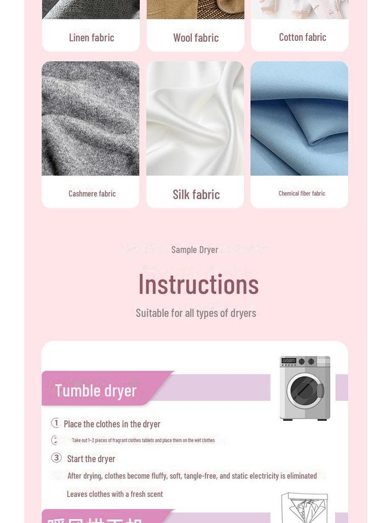 Ароматерапия Антистатические таблетки для стирки и гардероба