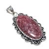 Подвеска из серебра 925 пробы с родонитом, ручная работа, 2,17 дюйма, k5Z86