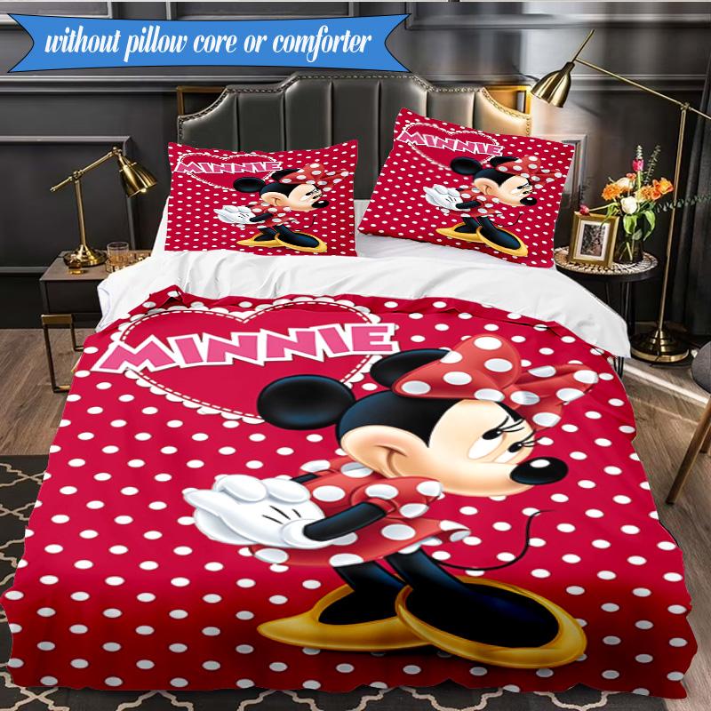 Mouse Couple 3pcs K-pop music group Bedding set,Ideal for Bedroom, Dormitory,Including Duvet Cover And 2pcs Pillowcases,Fan gifts