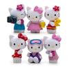 6pcs Hello Kitty Entertainment Scene Mini Model Ornament Set For Gift And Decoration