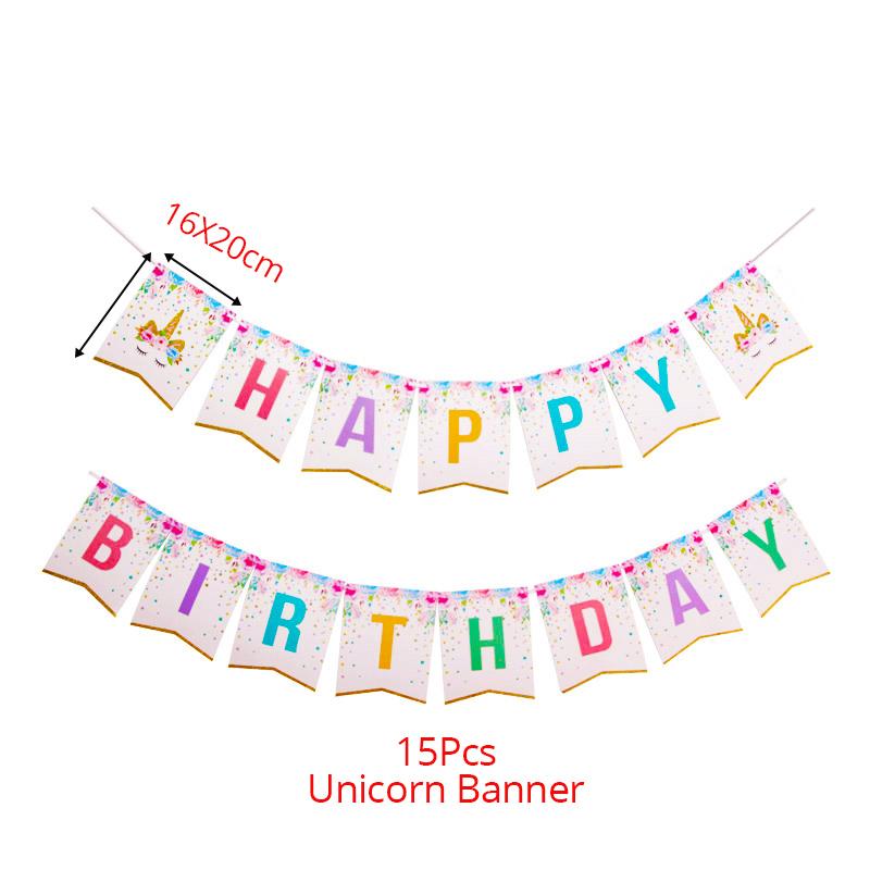 WEIGAO Unicorn Decoration Birthday Party Decor Kids Unicorn Disposable Tableware Set Baby Shower Girl Birthday Party Supplies