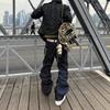 Mens Straight Leg Jeans Washed Denim Casual All-match Youth Fashion