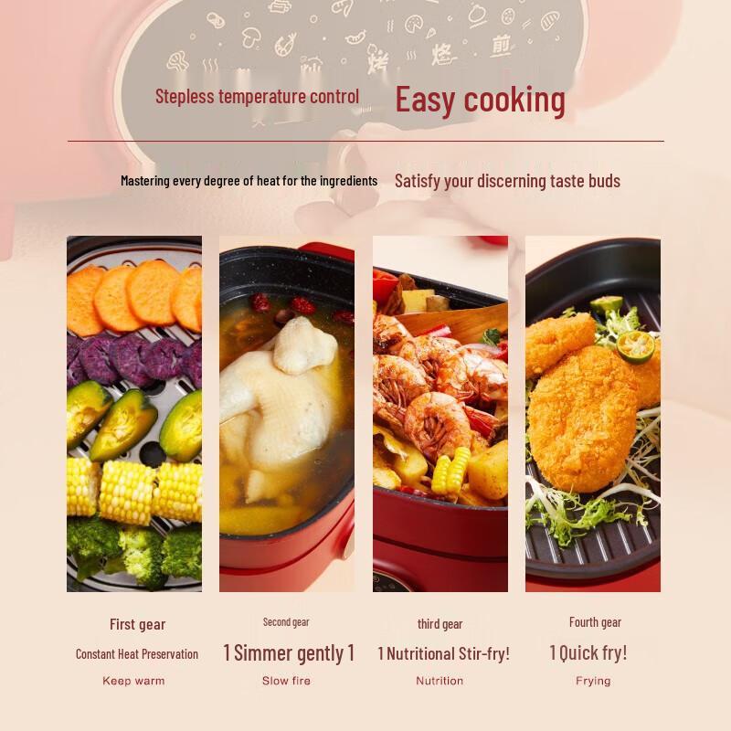 SUPOR 4.5L Multi-Function Electric Hot Pot with Grill CN plug (adapter included)