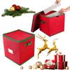 Рождественский ящик для хранения с регулируемыми перегородками Ящик для хранения рождественских украшений Рождественские контейнеры для хранения Вмещает 64 праздничных украшения