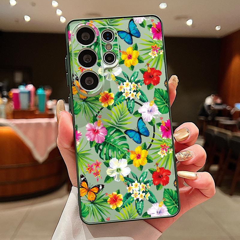 Креативный чехол-бампер с цветами и магнитом для Samsung Galaxy S26 S25 Ultra S24 S23 FE A57 A17 A56 A37 A16 A35 A55 A15 A36